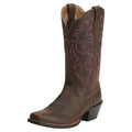 Ariat Ladies Round Up Square Toe Boots - Powder Brown