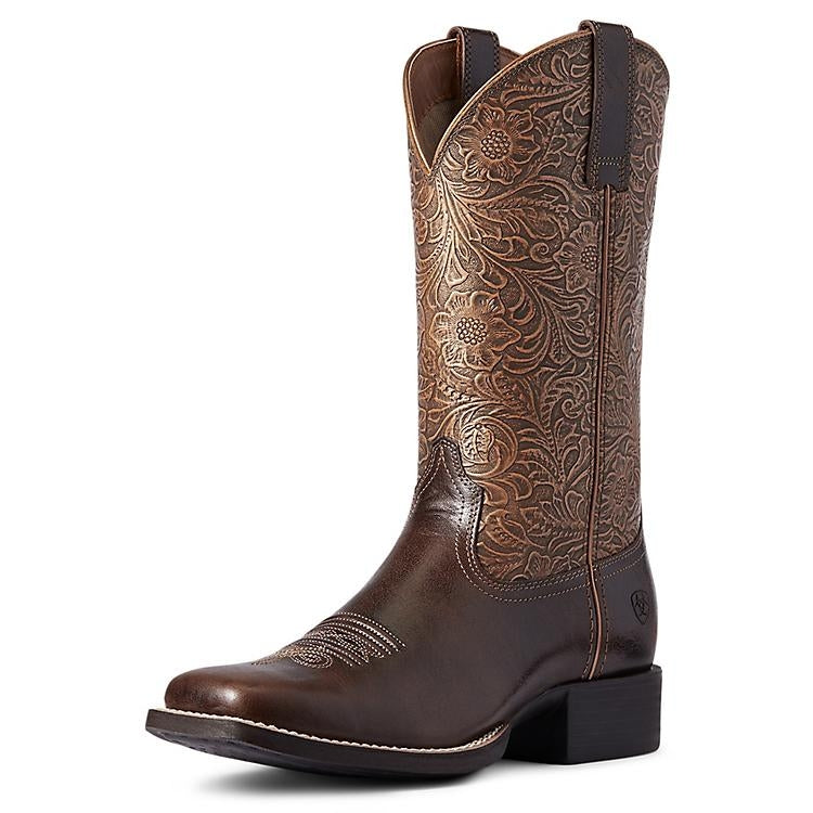 Ariat Ladies Round Up Square Toe Western Boots