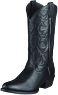 Ariat Mens Heritage Western R Toe - Black Deertan