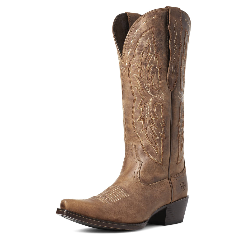 Ariat Ladies Heritage X Toe Elastic Wide Calf Western Boots