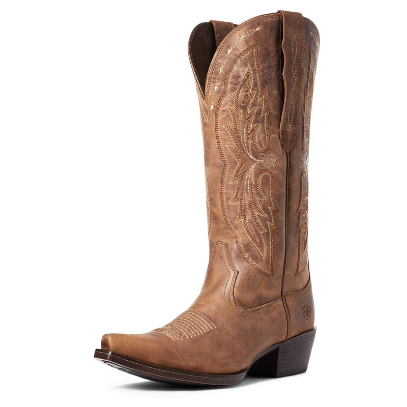 Ariat Ladies Heritage X Toe Elastic Wide Calf Western Boots