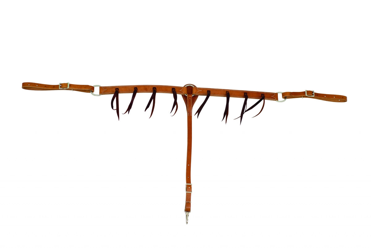 Wildfire Saddlery Harness Leather Breast Collar With Latigo Strings