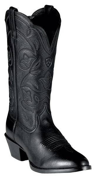 Ariat Womens Heritage Western R-Toe Boot - Black